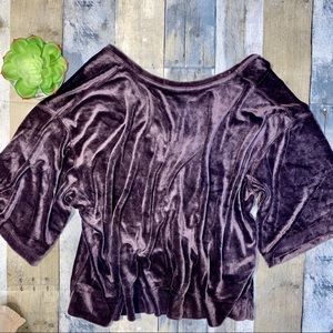 NWOT Free People We the Free Amethyst Soft Short Sleeve Scoop Back Top